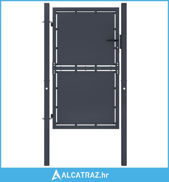 Vrtna vrata čelična 100 x 175 cm antracit - NOVO