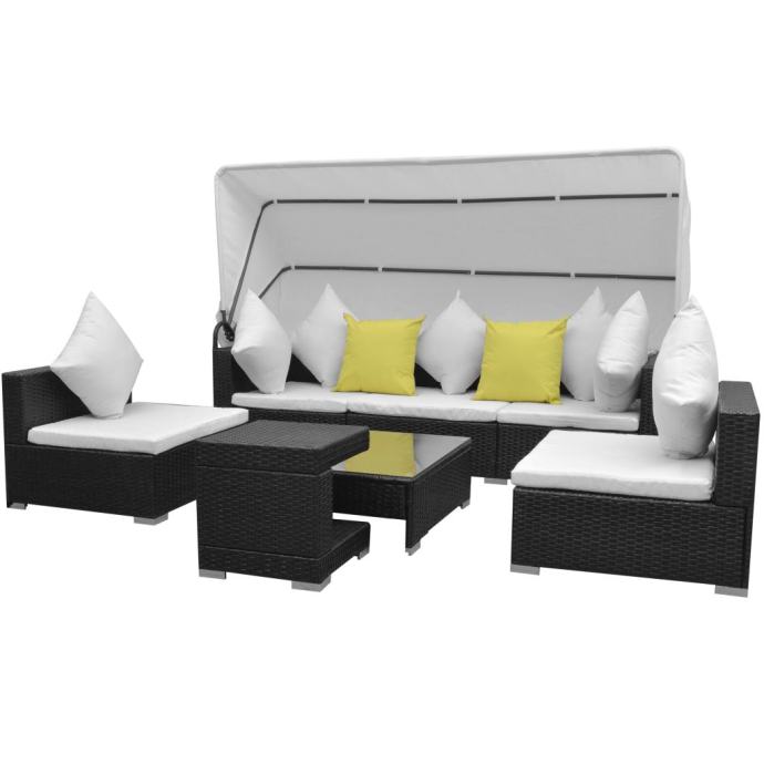 VRTNA GARNITURA RATAN MODULARNA RATAN - LOUNGE BARSKI SET - NOVO