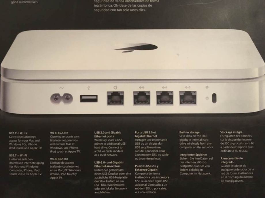 Подключение apple tv к apple time capsule