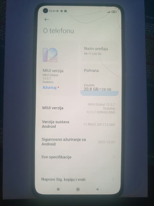 Xiaomi Mi 11 Lite 5G kvrcnuti touch