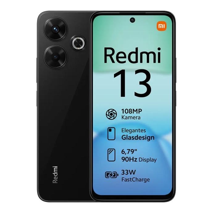 XIAOMI REDMI 13 256GB MIDNIGHT BLACK NOVO! ***24RATE***R1!