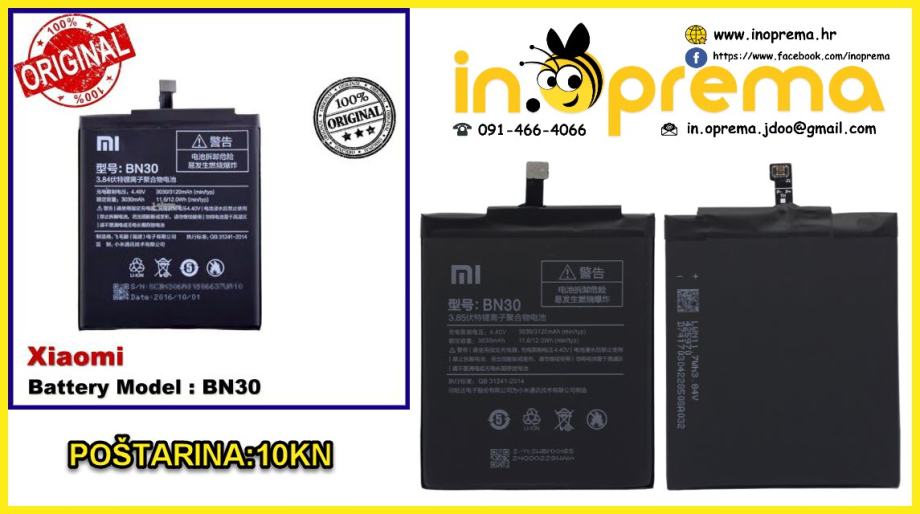 XIAOMI BN30 REDMI 4A BATERIJA BATERIA ORIGINAL ORGINAL BN30