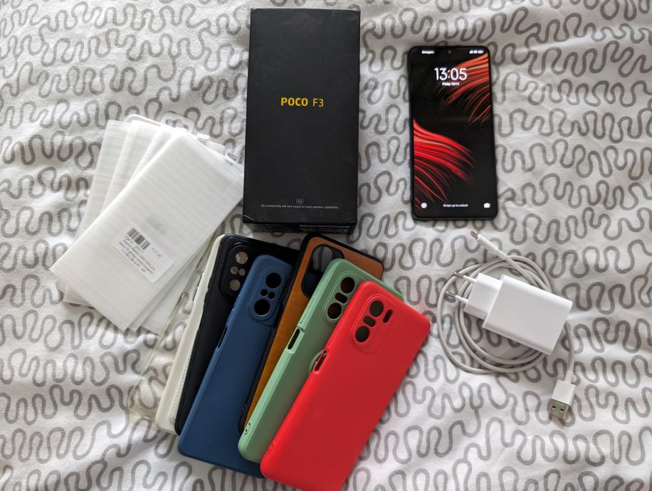 Xiaomi POCO F3 | 8GB/256GB | Night black | Maskice | Kaljena stakla