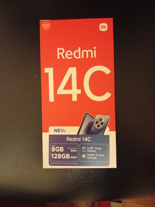 REDMI 14C, 4+4/128GB, NOVO