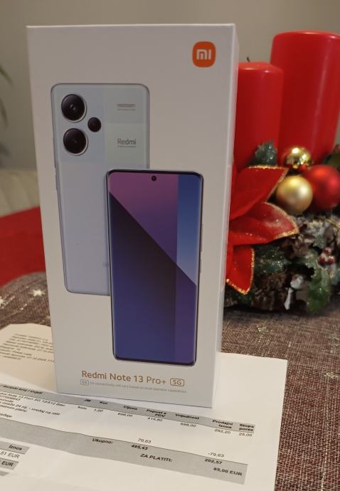 Xiaomi Redmi Note 13 Pro+ 512GB Black Novo Zapakirano Garancija