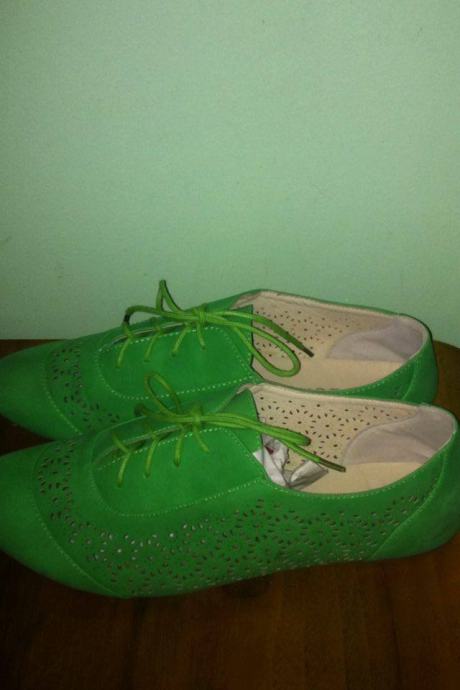 Roberto zelene niske cipele na vezanje