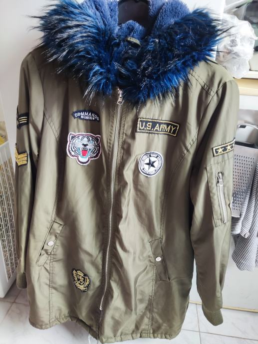 Atraktivna ženska topla parka jakna s kapuljačom KING OF FASHION XL 46