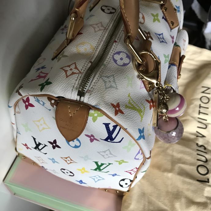  LOUIS  VUITTON  SPEEDY 30 WHITE MULTICOLOR prodajem 