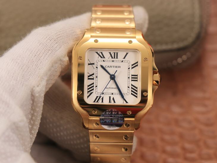 Cartier Santos de Cartier zlatni unisex sat s automatskim mehanizmom