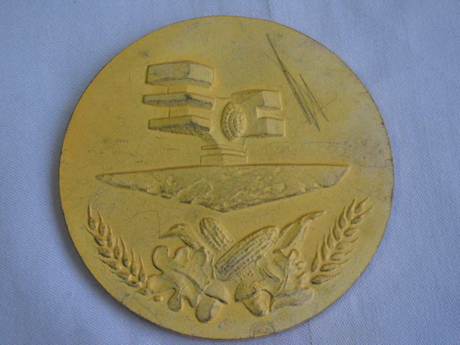 MEDALJA - PLAKETA XIII Susret Bor. i Oml. u Garešnici 1987 god. SAND-2