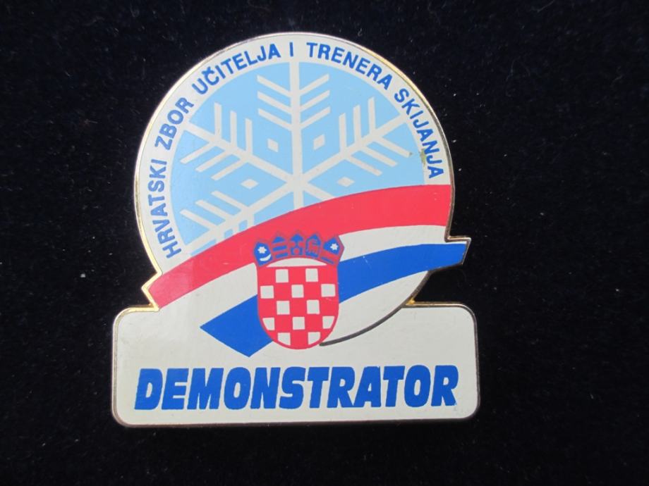 SKIJANJE - DEMONSTRATOR - numerirana službena značka - Hrvatski zbor..