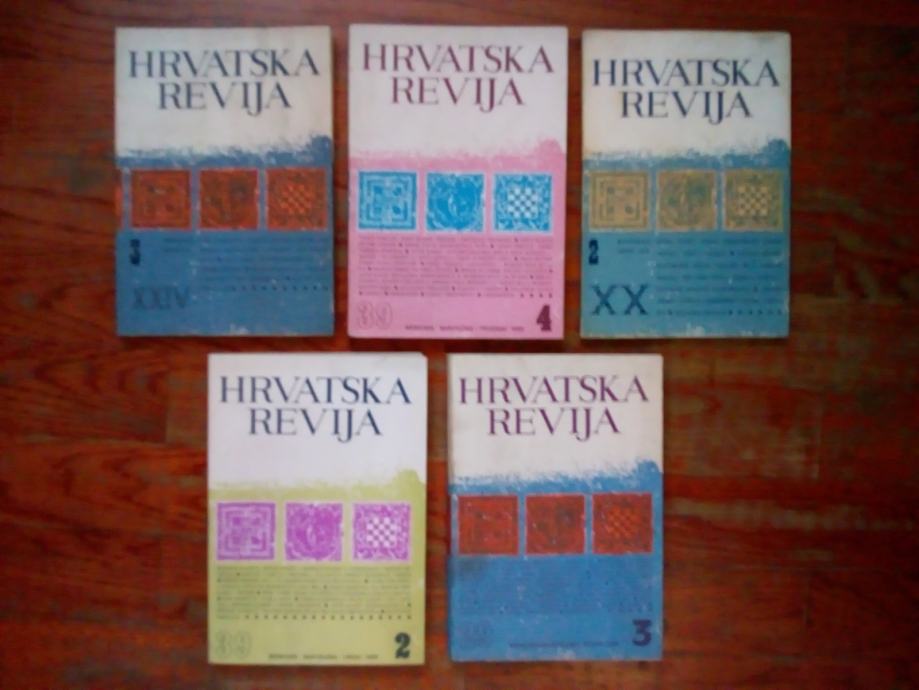 Emigracija HRVATSKA REVIJA 1970-1989 - 5 SVEZAKA urednik VINKO NIKOLIĆ