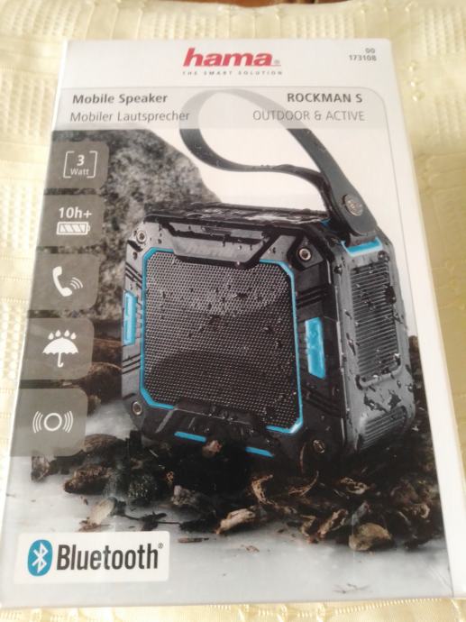 Hama Bluetooth zvučnik Rockman-S - NOVI,NEKORIŠTEN