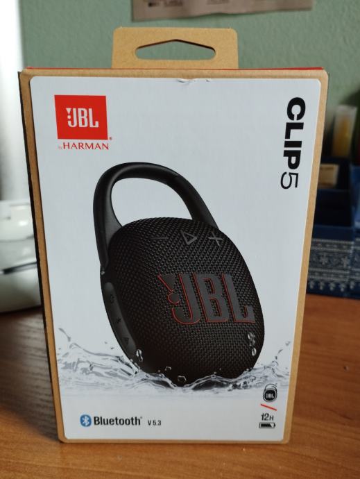 JBL Clip 5 Bluetooth zvučnik, neotvoren