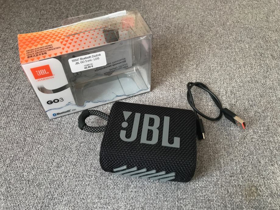 JBL Go3, prijenosni bluetooth zvučnik, jako malo rabljen, kao nov